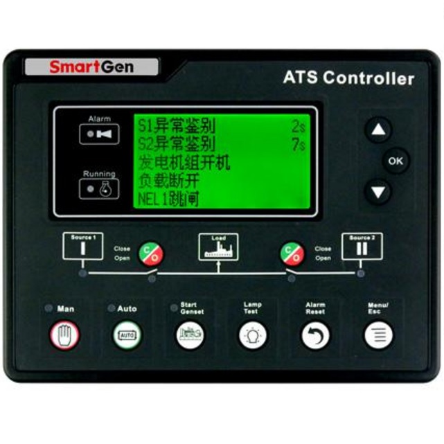 SmartGen HAT700B ATS controller, Silicone panel, Suitable for SGQ ATS, Current detection, AC power-supply