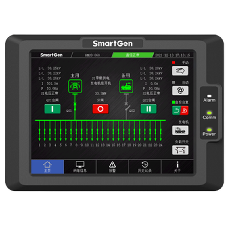 SmartGen HMU8-860 Used for the remote data monitoring and control of HAT860、RS485、CANBUS、ETHERNET