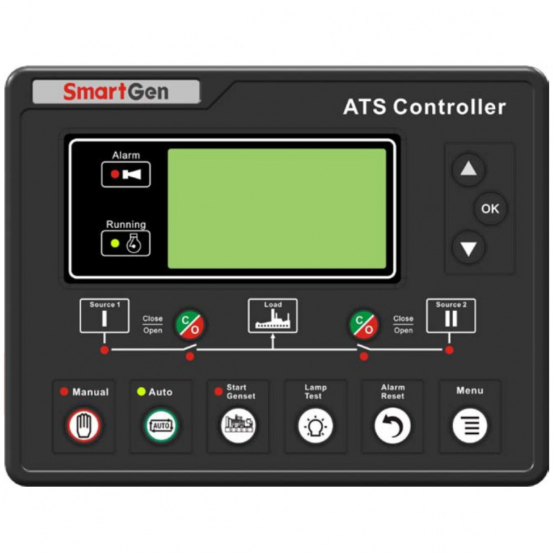 SmartGen HAT700 ATS controller, Silicone panel, Suitable for SGQ ATS, Current detection, AC power-supply