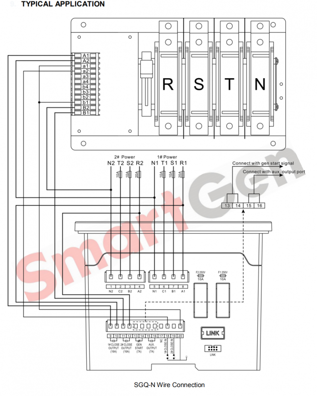 SmartGen HAT162 ATS Controller Suitable for no breaking two stage ATS