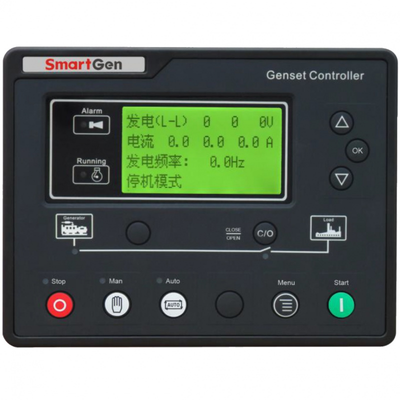 SmartGen HGM6110U2C Generator controller, LCD display, silicone panel+two RS485