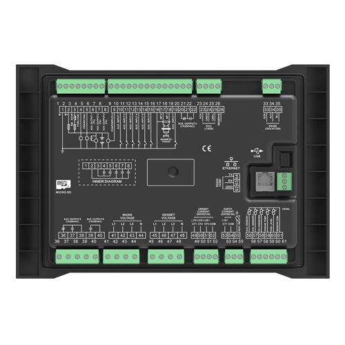 SmartGen HGM9610 Generator controller, Ethernet port, schedule function, CANBUS